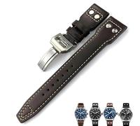 EPANO Cinturino in vera pelle di vitello 21 mm 22 mm adatto per IWC Big PILOT IW5009 IW5103 cinturino per orologio con chiodo, 22mm, Agata