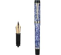 EPANO Penna stilografica con contagocce, completamente trasparente, con pennino F/M/piegato, con convertitore, inchiostro di grande capacità, ideale come regalo alla moda (B)
