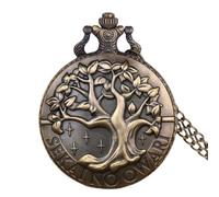 EPASHA Orologio da Tasca, Orologio da Tasca Apribile Orologio da Tasca al Quarzo Vintage Collana con Ciondolo Uomo Donna Orologio Regalo a Tema (Colore : Metallico)