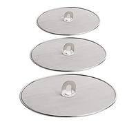 Epdpekc 3 Pezzi di Schermo Antispruzzo per Cucinare - Schizzi di Grasso in Acciaio Inossidabile per Padella, Nessun Disordine di Olio da Cucina