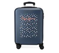 epe Jeans Leslie Valigia da cabina blu 38x55x20 cm Rigida ABS Chiusura a combinazione, blu, 55x38x20 cm, Valigia