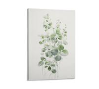 EPEDIC Stampe artistiche da parete su tela con foglie moderne, pittura botanica, pittura ad acquerello, poster artistico incorniciato per casa, camera da letto, soggiorno, ufficio, decorazione da