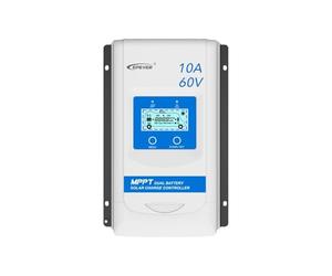 EPEVER® MPPT DuoRacer 10 A regolatore di carica solare DR1206N per 2 batterie, 12 V/24 V, per auto, PV 100 V (DR1206N)