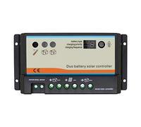 EPEVER Regolatore di carica solare 20 A PWM EPIPDB per 2 batterie da 12 V/24 V, regolatore solare per camper, roulotte e barche (EPIPDB-COM-20A)