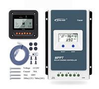 EPEVR MPPT Solar Charge Controller Tracer A Serie 10A/20A/30A/40A con 12V/24V DC Identificazione automatica della tensione di sistema(30A+MT50)