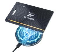 Epfweits Wallet Tracker Scheda Thin 1,6 mm, ricaricabile, IP67, impermeabile, funziona con Apple Find My (iOS Only), trova oggetti per valigie da viaggio/portafoglio/valigia/borse