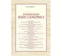 Ephemerides Iuris canonici (2022). Vol. 1