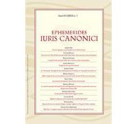 Ephemerides Iuris canonici (2023). Vol. 1