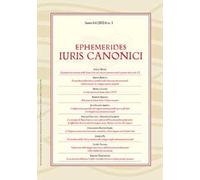 Ephemerides Iuris canonici (2024). Vol. 1