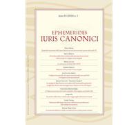 Ephemerides Iuris canonici (2024) (Vol. 1)