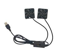 EpheyFIF 1pc Velocità-regolabile Dual Fan USB Fan 40mm USB di Raffreddamento Doppia Ventola IP68 Impermeabile Ventilatore Per Scrivanie Laptop Dispositivi Utensili Elettrici