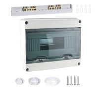 EpheyFIF 1set Scatola di distribuzione montata su superficie 1 fila 12 moduli Parti elettriche viti di espansione per scatola di fusibili esterna HT-12-bit