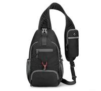 EpheyFIF Borsa a tracolla leggera per viaggi e attività all'aria aperta Caratteristiche di sicurezza riflettenti e comoda da indossare, Nero