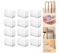 EpheyFIF Dib65CSJ95T3H89Q52DX6 - 12 punte rettangolari in PVC per gambe di sedie, tavoli e mobili, prevengono graffi su pavimenti in legno duro e riducono il rumore (15 x 30 mm), 15 x 30 mm