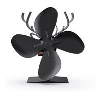 EpheyFIF Migliorata efficienza termica Ventilatore a legna Riscaldamento più veloce della stanza Riscaldamento del risparmio di carburante Consumo energetico ridotto