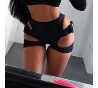 EpheyFIF Pantaloncini da donna a vita alta con increspature per allenamento | Cintura per il controllo della pancia, push up increspato indietro, vestibilità lusinghiera, taglie S-XL
