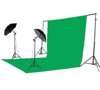 Ephoto 800 Watt video studio fotografico Chromakey mussola sfondo Support System kit con custodia BYK151020SV
