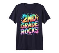 Epic 2ND Grade Rocks Last Day Tiny Humans Teacher Sign My Maglietta Premium