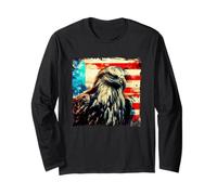 Epic Bald Eagle Bandiera Americana - Patriottico USA 4 luglio Maglia a Manica