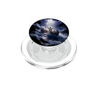 Epic Bible Story Christian Graphic - Jesus Calming The Storm PopSockets PopGrip per MagSafe