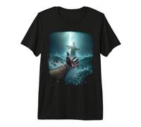 Epic Bible Story Christian Graphic - Jesus Saving Peter Maglietta Premium