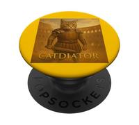 Epic Cat Gladiator in Roman Arena - Parodia Guerriero Vintage PopSockets PopGrip Adesivo