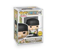 Epic Collectibles Pop Anime: One Piece - Roronoa Zoro in stile Three Sword (variante Chase) Bundle di figure in vinile con protezione compatibile Funko Box
