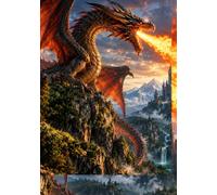 Epic Dragon Composition Notebook: 7x10 Lined Journal for Boys and Students - Cool Fantasy Fire Breathing Dragon Cover, 90 Pages School Notebook and ... for Young Dragon Fans and Fantasy Art Lovers