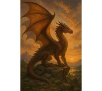 Epic Dragon Notebook 6x9 inch - Fantasy Dragon Journal | Lined Notebook 120 Pages | Mythical Creature Sketchbook