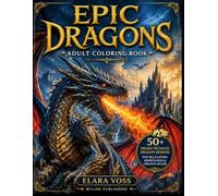 Epic Dragons Adult Coloring Book: 50 Dragon Illustration for Relaxation, Mindfulness and Creative