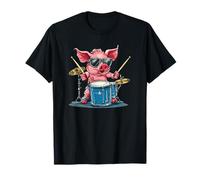Epic Drumming Pig per un Cool Rock and Roll Show Maglietta