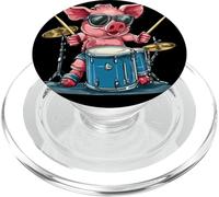 Epic Drumming Pig per un Cool Rock and Roll Show PopSockets PopGrip per MagSafe