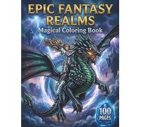 Epic Fantasy Realms: Magical Coloring Book for Adults and Teens with 100 Pages featuring Majestic Dragons, Valiant Knights, and Enchanting Fairies for Stress Relief and Creative Exploration