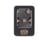 EPIC FORGE 7 metal dice set 14mm (metal box)- Solid Silver Accessori Carte