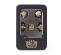 Epic Forge Interlace Gold - Set di 7 dadi in metallo, 16 mm
