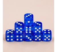 Epic Forge Set di 36 dadi a 6 lati, 12 mm, colore: blu trasparente