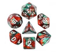 Epic Forge -Set di 7 dadi - Fusione verde e rosso