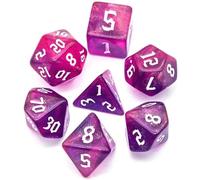 Epic forge Set di 7 dadi in resina in scatola - rosa glitter