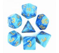 Epic Forge -Set di 7 dadi in scatola - Blu Celeste e Blu Fusione