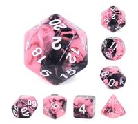 Epic Forge - Set di 7 dadi in scatola - Fusion nero e rosa