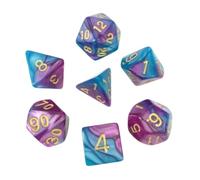 Epic Forge - Set di 7 dadi in scatola - Fusione blu e viola chiaro