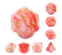 Epic Forge - Set di 7 dadi in scatola - Fusione rosa e rosso