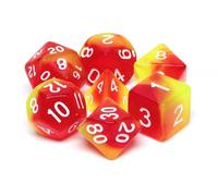Epic Forge - Set di 7 dadi in scatola- Fusione rossa e gialla