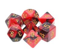 Epic Forge Set di 7 dadi multiformato con scatola - rosso e nero con mix di colori