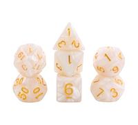 Epic Forge Set di 7 dadi multiformato in scatola - bianco perlato e oro