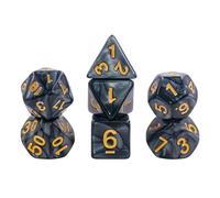 Epic Forge Set di 7 dadi multiformato - nero perlato e oro