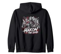 Epic Hakon Il Buon Guerriero Vichingo e re Felpa con Cappuccio