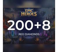 Epic Heroes - X Hero Red Diamond 200 + 8 Red Diamonds Direct Top-Up - GLOBAL