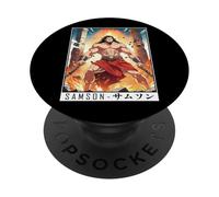 Epic Japanese Anime Christian Faith Bible Graphic - Samson PopSockets PopGrip Adesivo