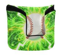 Epic Lightning Baseball Art Golf Mallet Putter copertura della testa magnetica Snap Golf Putter copertura per mazza quadrata impermeabile in pelle PU